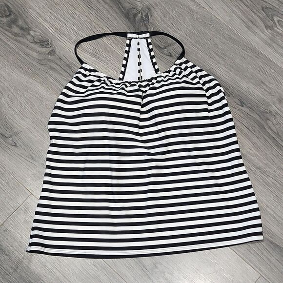 EUC Kona Sol B&W Striped Tankini Top - Picture 1 of 4